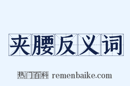 夹腰反义词是什么意思的图片